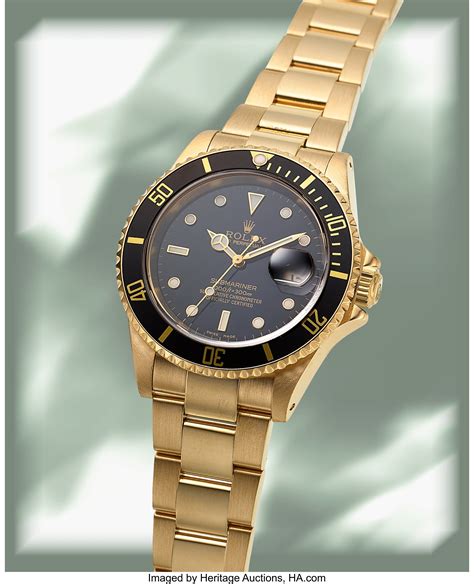 rolex oyster perpetual submariner date 18k gold|Rolex Submariner Date 41mm 126610ln.